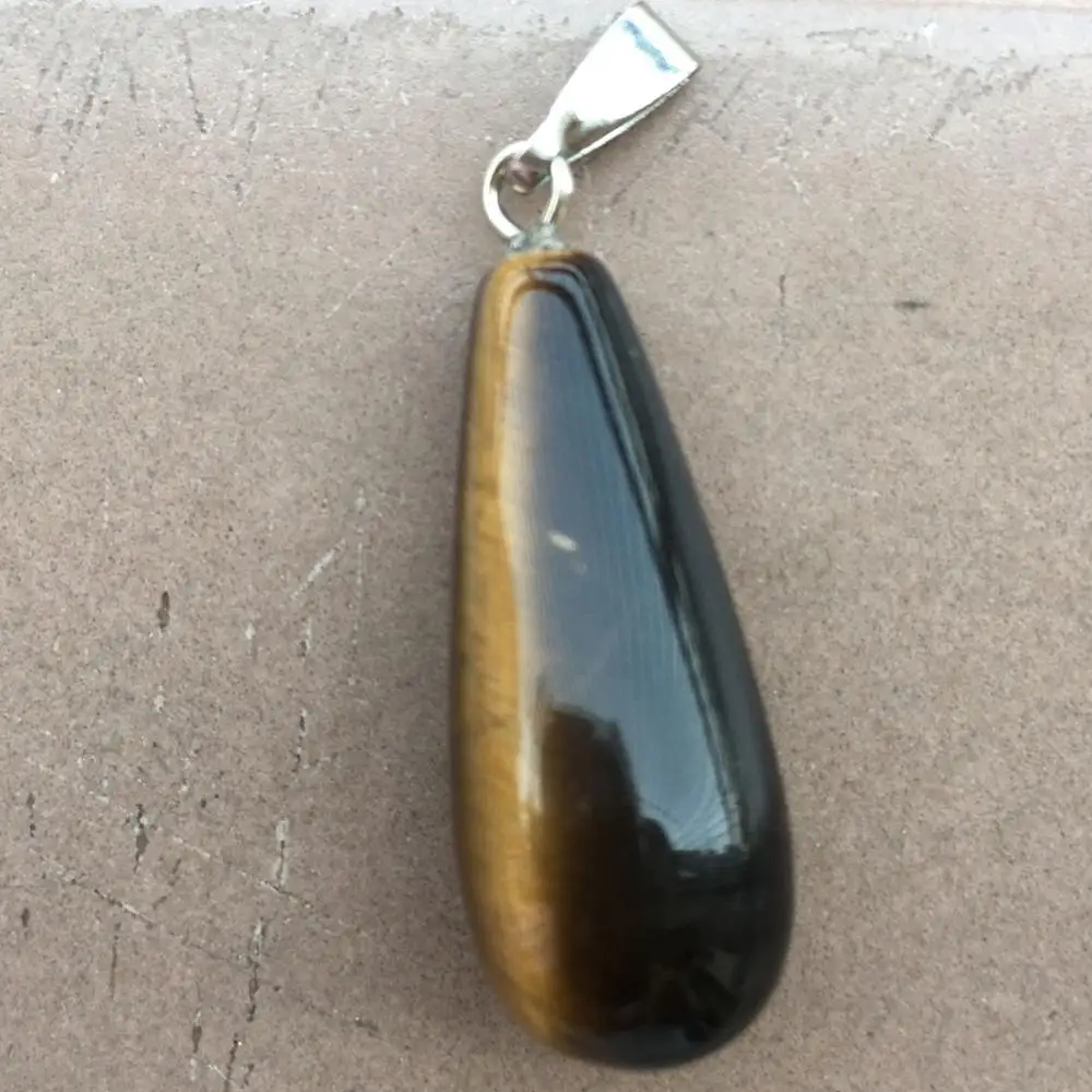 Blue Sand Goldstone Tiger Eye Aventurine Opal Crystal Unakite Cherry Quartz Sodalite Water Drop Pendant Bead 1pcs WFH773