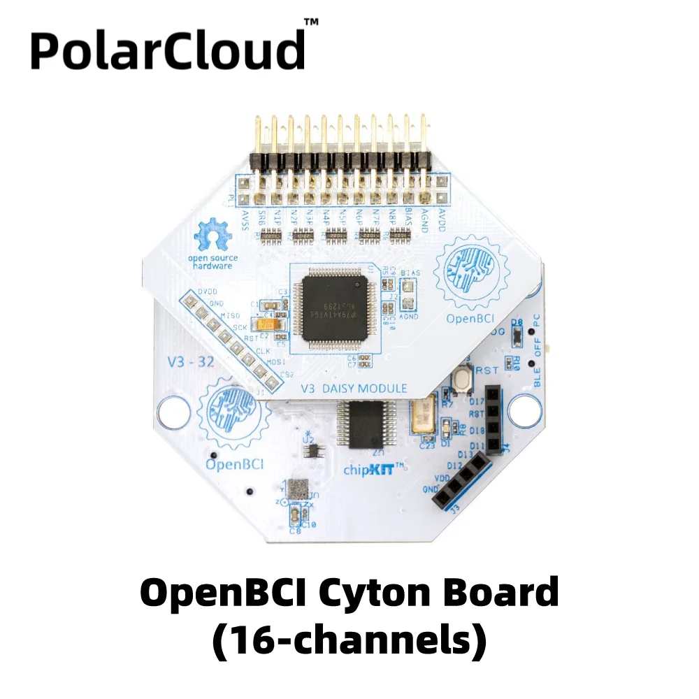 Cyton Biosensing Boards 16-Channels for Open BCI EEG ECG EMG Sensor for Electrode Cap Support Ultracortex Mark IV Headset