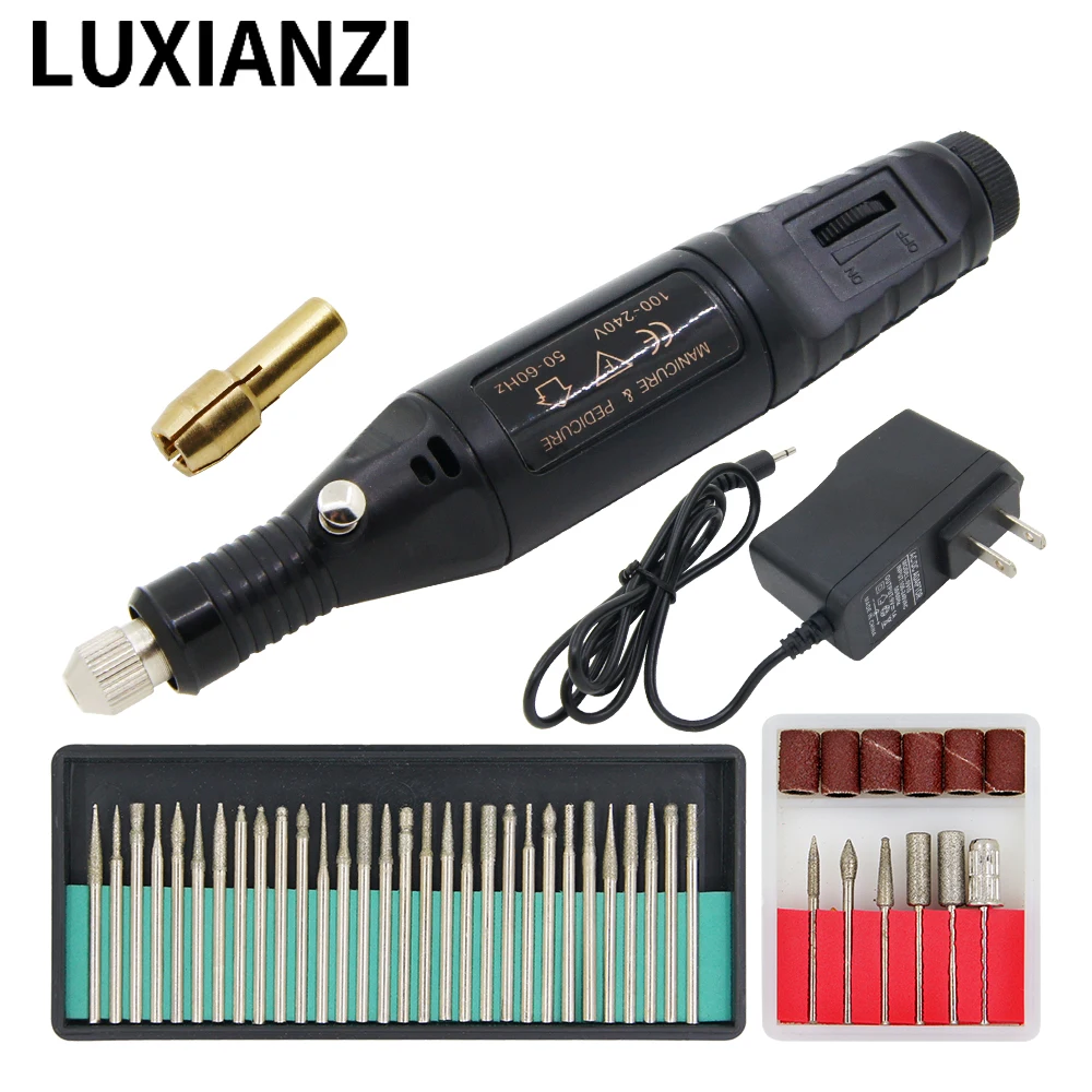 LUXINAZI Mini Elektrische Carving Stift Variable Geschwindigkeit Stecher Rotary Tool Kit Für DIY Schleifen Polieren Bohrmaschine Power Tools