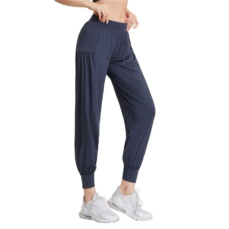 

Vansydical Women Loose Yoga Sweatpants Elastic Waist Running Joggers Trousers Female Soft Training Workout Gym Pants