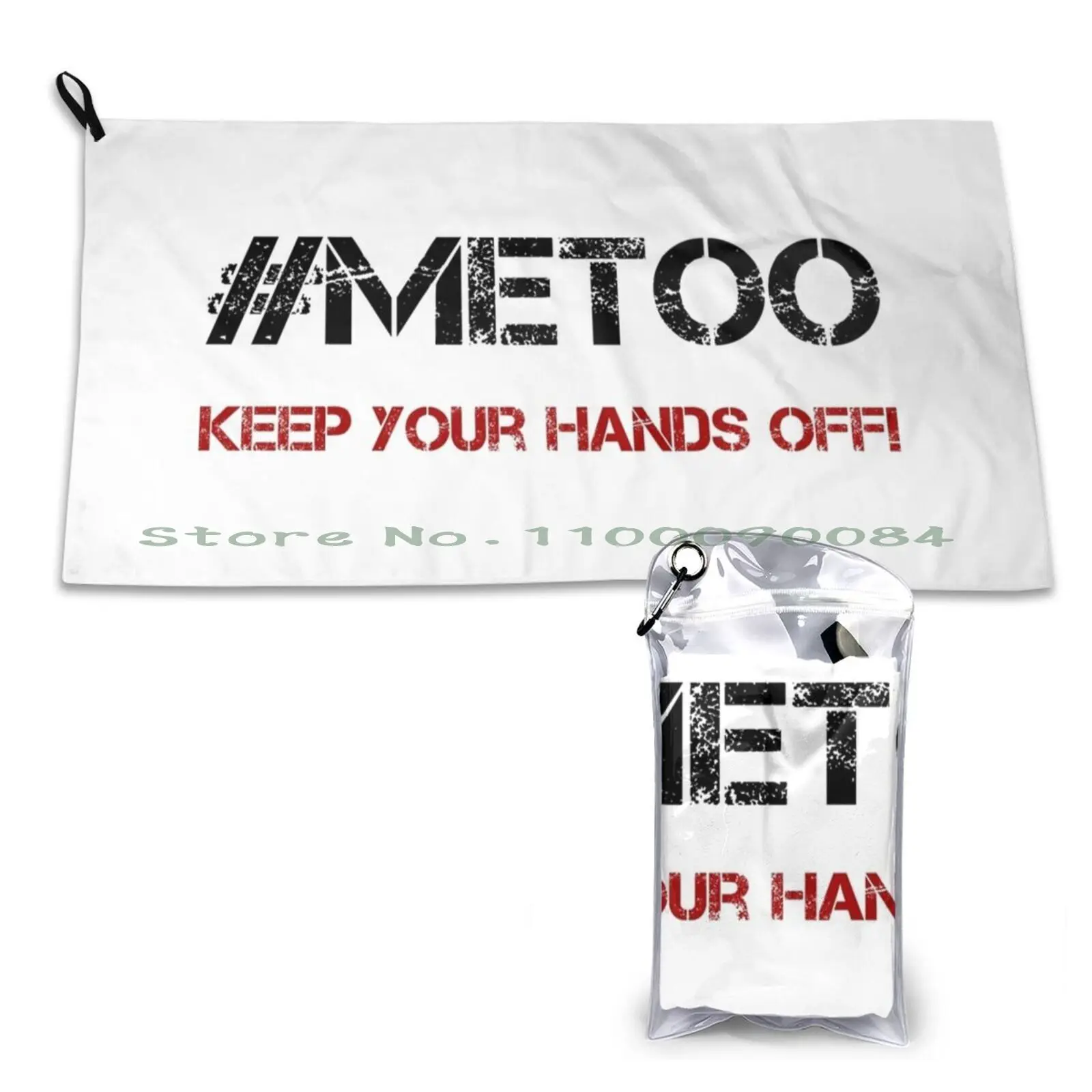 #metoo Keep Your Hands Off ... Quick Dry Towel Gym Sports Bath Portable Hannah Montana Miley Cyrus Tv Show Program Soft