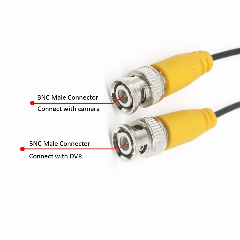 Cable BNC para cámara CCTV AHD 2 en 1, salida de Cable BNC, enchufe de CC de larga distancia de 5M/10M/20M/30M/40M/cámaras analógicas de Cable para