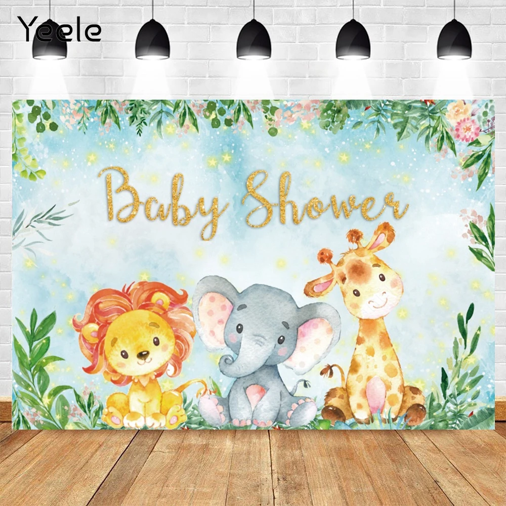 

Yeele Safari Party Wild One Elephant Newborn Baby Shower Boy Birthday Photography Backdrops Background For Photo Photocall Props