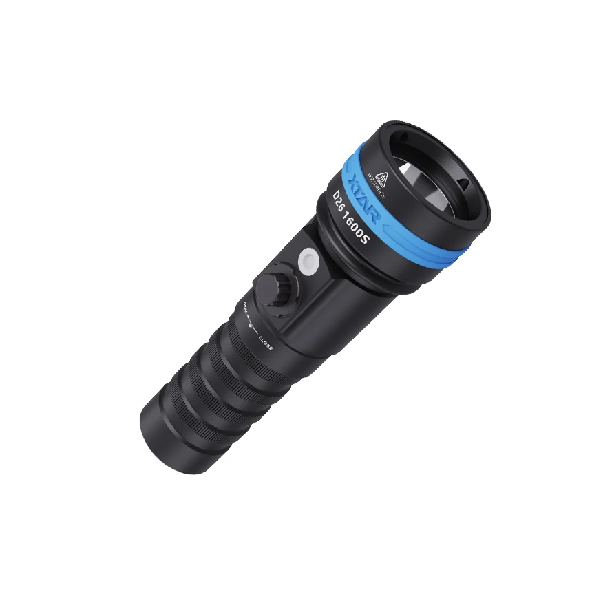 XTAR D26 1600S Upgrade Diving Flashlight 1600 Lumen Beam Distance 580 Meter Magnetic Switch Torch 100 meter Marine Light