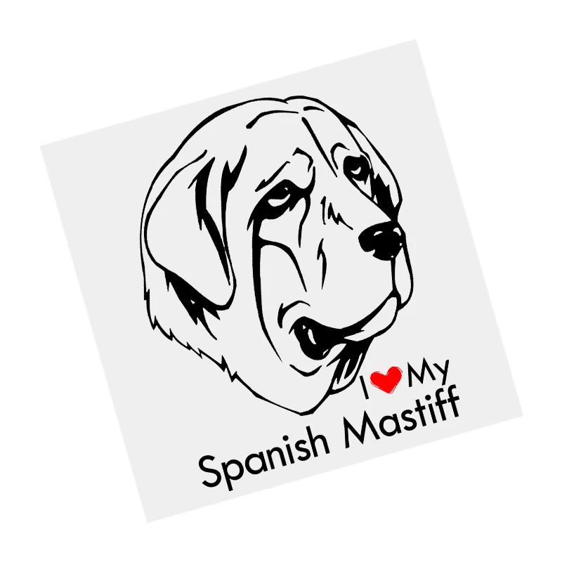 S61653# Spanish Mastiff Dog Black Transparent Car Sticker Vinyl Decal Waterproof Decors for Motorcycle Bumper Laptop