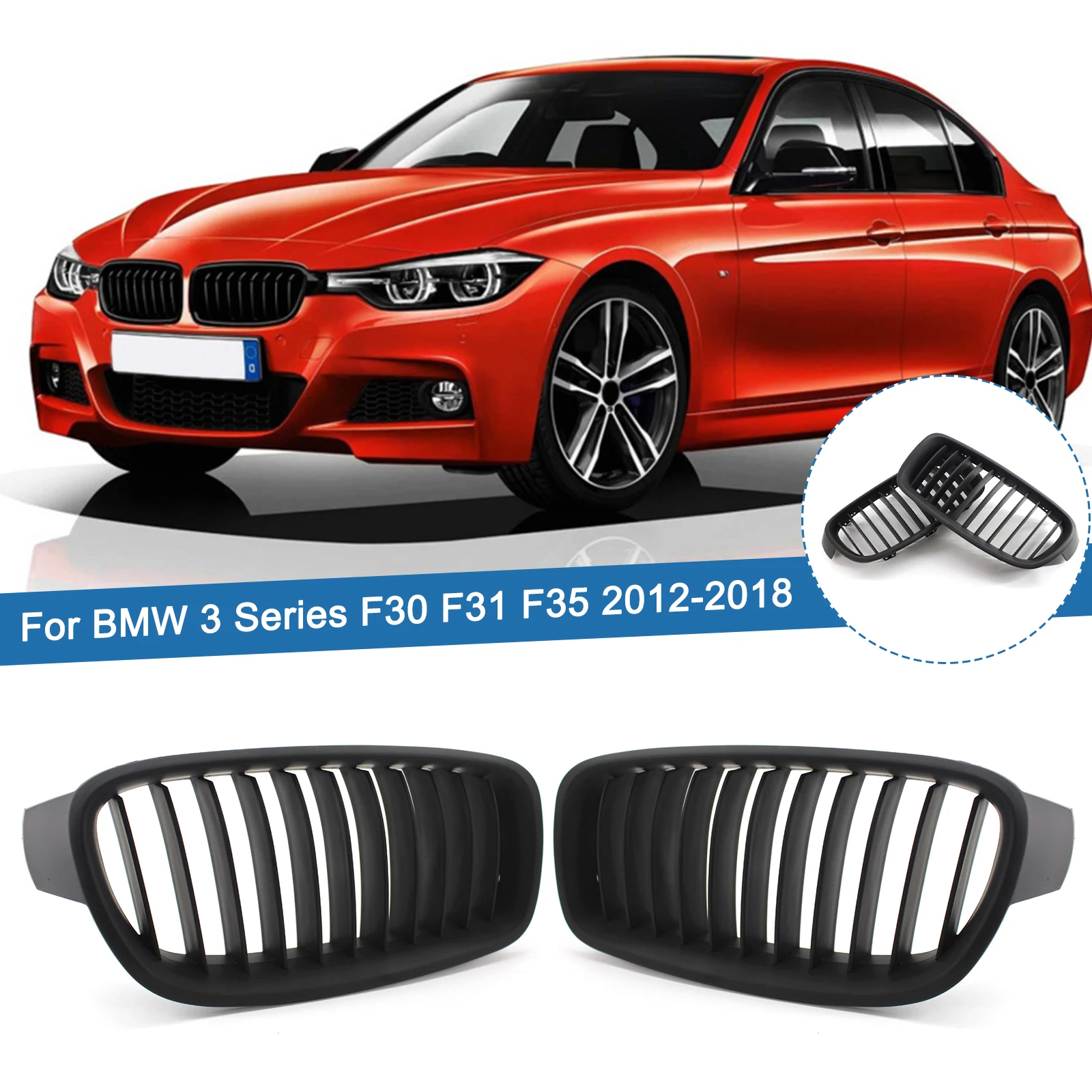 

Решетки для радиатора переднего бампера BMW 3-Series F30 F31 F35 2012-2018, 1 пара