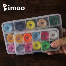 Bimoo 7mm 5M/spool Fly Tying Tinsel Chenille Assorted Crystal Flash Yarn Marabou Jig Bait Streamer Flies Making Material