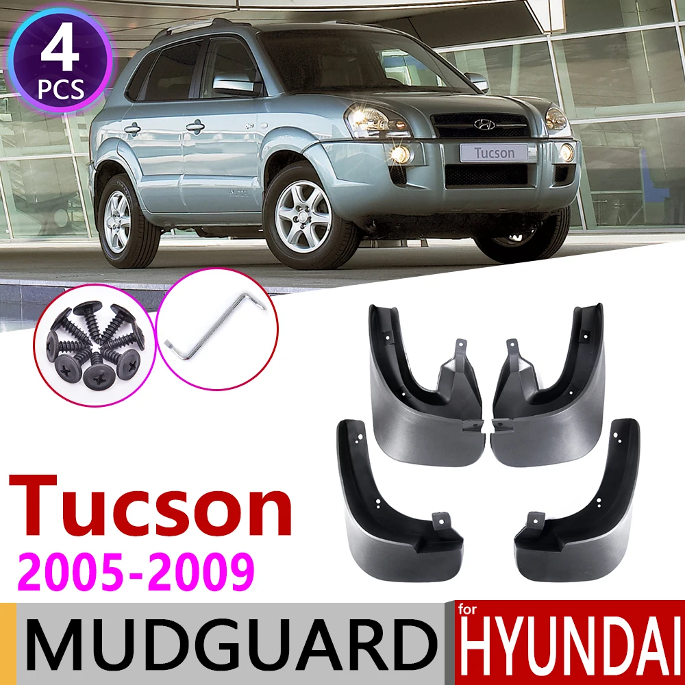 Front Rear Car Mudflap for Hyundai Tucson JM 2005~2009 Fender Mud Guard Flap Splash Flaps Mudguards Accessories 2006 2007 2008