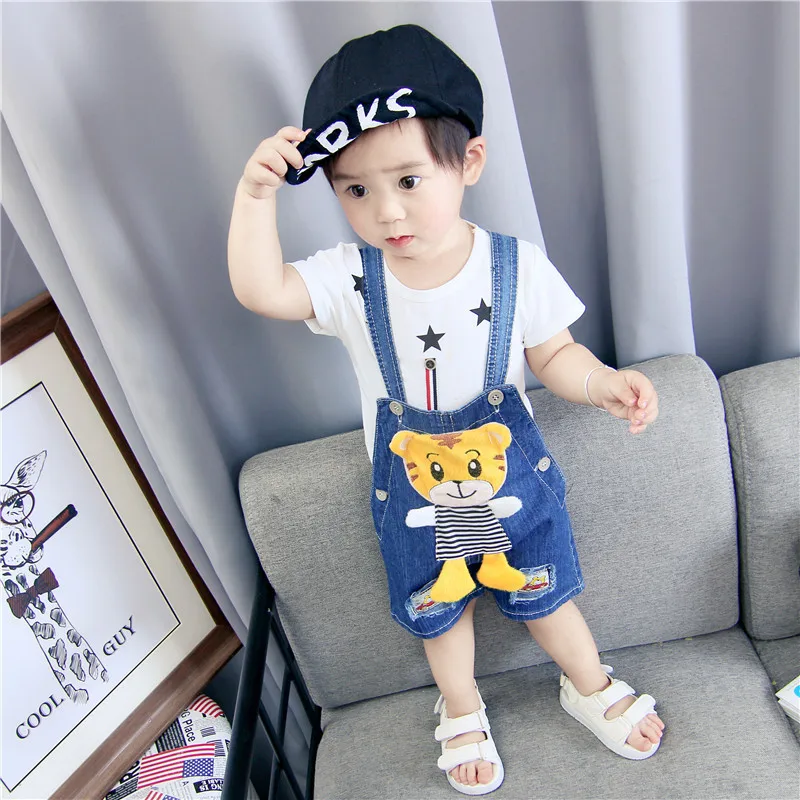 Baby Shorts Summer Baby Boys Trousers Children Pants 1-3 Years Litter Kids Denim Clothes Baby Jeans Overalls Boy One-piece