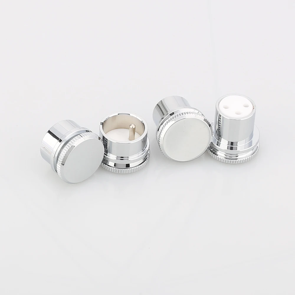 Hi Cấp Tiếng Ồn Chặn Đồng Mạ Chrome XLR Cắm Mũ 1 Nam + Nữ XLR Cắm Mũ Âm Thanh Hifi bảo Vệ Xlr Cắm