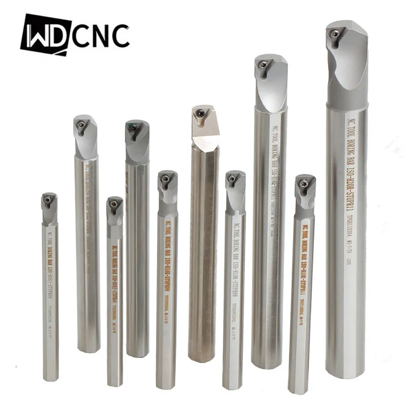 HSS turning tool lathe boring bar small diameter deep hole  boring cutter H-STUBR H-STUCR H-STUPR 60 degree insert holder