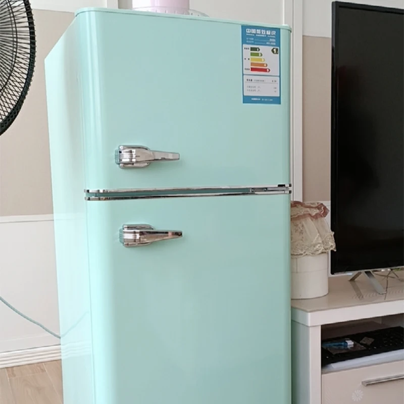 BCD-142UM Double Door Refrigerator Small Household 142L Large Capacity Retro Small Refrigerator Quick Freezing/Refrigeration