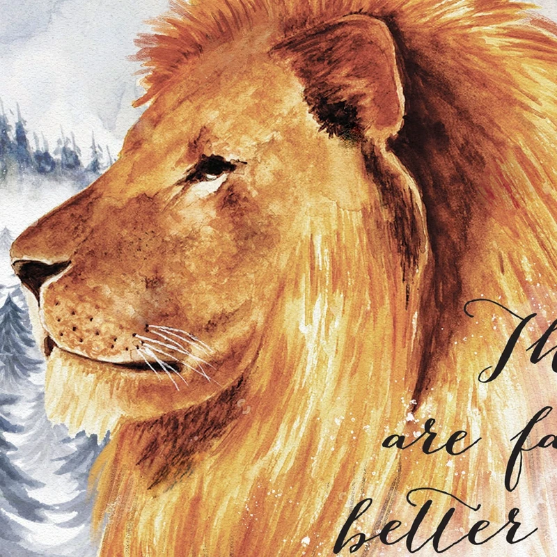 Narnia Art Print C.S. Lewis Quotes Poster Canvas Prints Inspirational Calligraphy Painting Bible Verse Living Room Home Decor