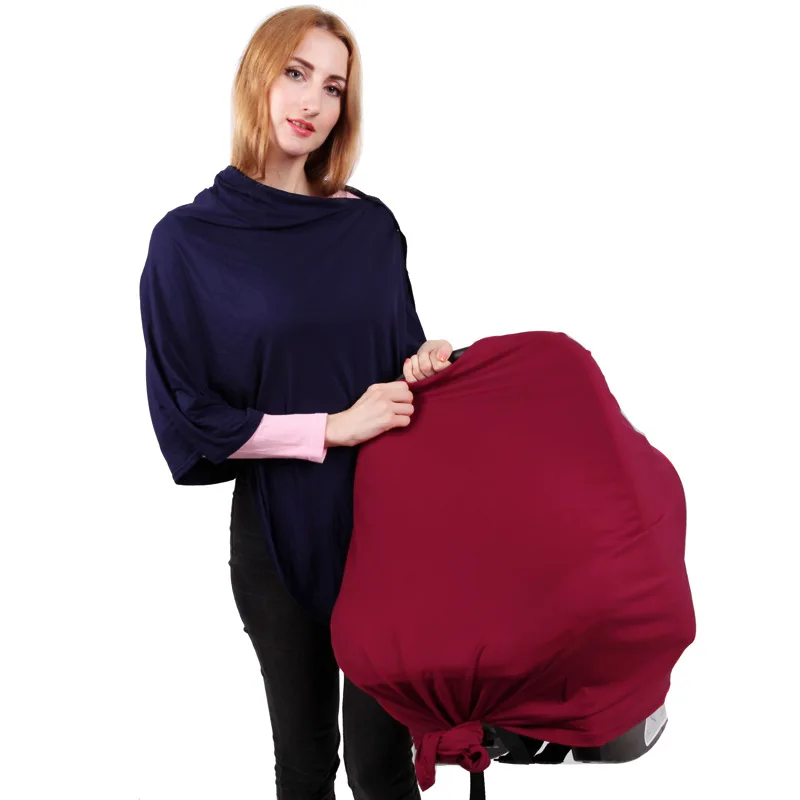 Gloriou Source Nursing Cover For Breastfeeding With Button Newborn Baby Car Seat Canopy 100% Modal Soft and Breathable