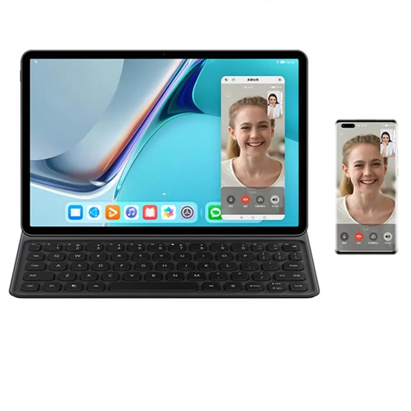 2021 Original HUAWEI MatePad 11คีย์บอร์ดแม่เหล็กกรณี PU หนังสมาร์ท Wake Up Voice ขาตั้งแท็บเล็ตฝาครอบแท็บเล็ต