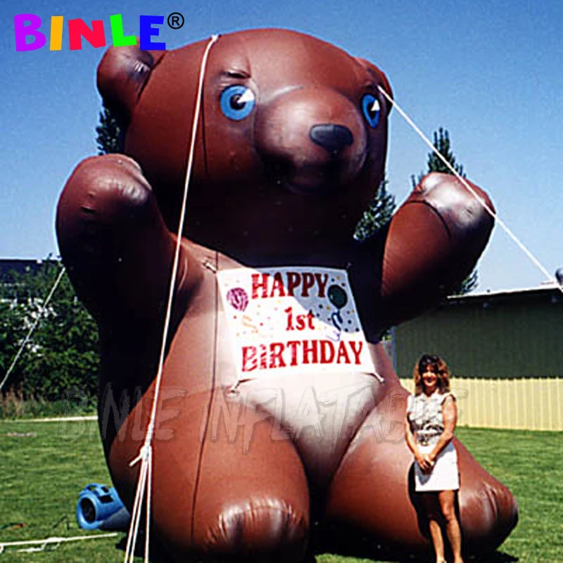 

Good price brown giant inflatable teddy bear,inflatable bear cartoon mascot for birthday decoration