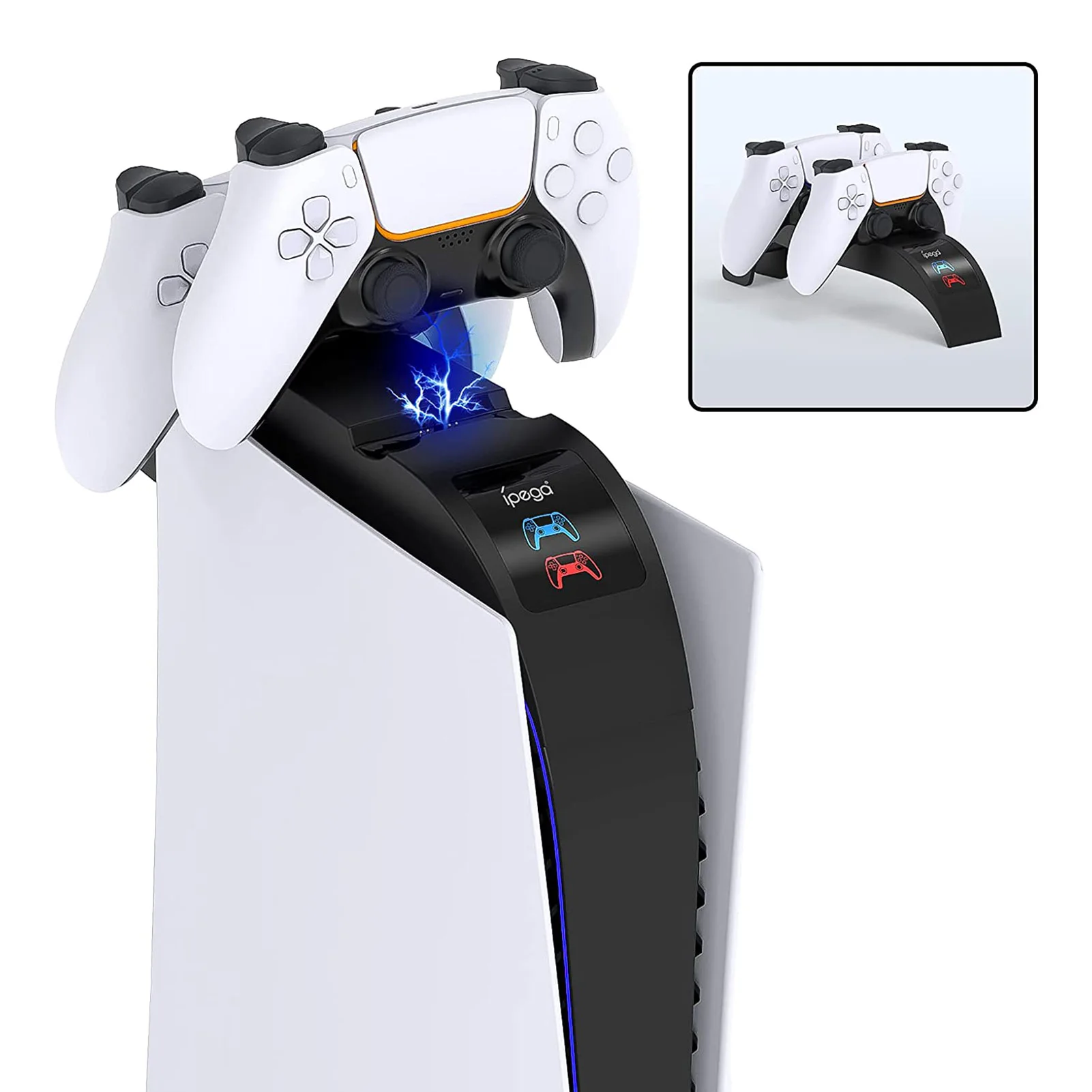 لسوني PS5 اكسسوارات تحكم شاحن ل PS5 وحدة التحكم بلاي ستيشن 5 تحكم غمبد المزدوج قاعدة لتثبيت الكمبيوتر المحمول شاحن سريع