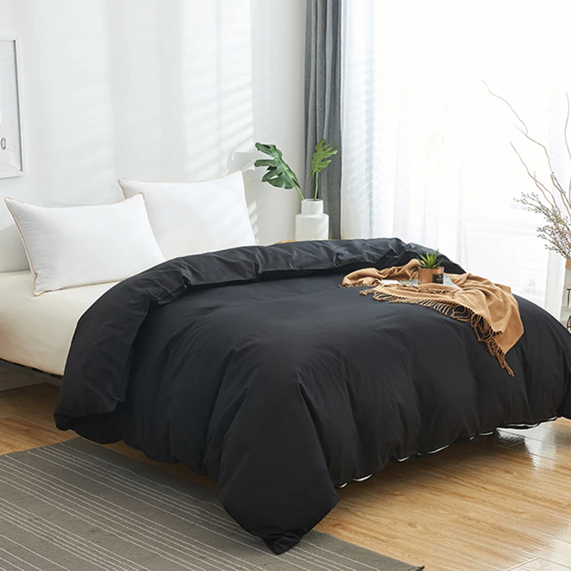 Cotton Duvet Cover Solid Color Quilt Cover Single Double King Size Comforter Cover High Quality Bedding Cover