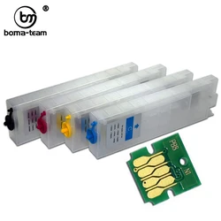 1set Refillable Ink Cartridge Without Chip And 1pc Maintenace Tank Chip Compatible For Epson WF-C5290 WF-C5790 WF-C5210 WF-C5710