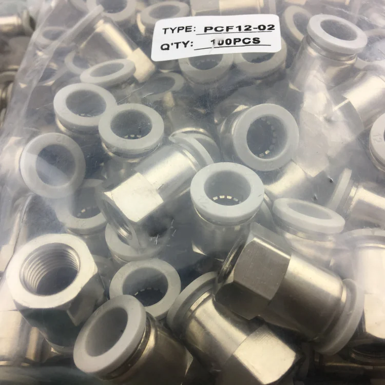PCF16-03 PCF16-04 PCF16-06 Pneumatic  Straight thread through internal thread   connector
