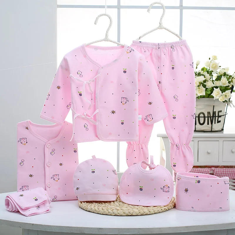 0-3 Months Infant Underwear Suits Soft Cotton Cartoon Baby Girl Clothes Set Newborn Brand for New Born Boy Outfits Ropa Bebe