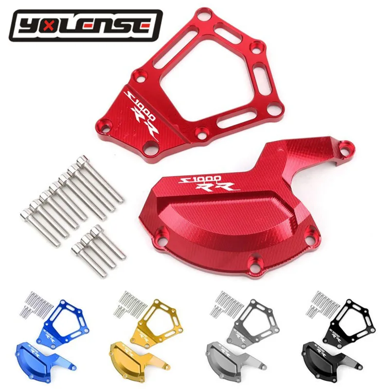 LOGO S1000RR Motorcycle CNC Aluminum Engine Stator Starter Cover Frame Slider Protector For BMW S1000 RR 42 K46 2009-2017