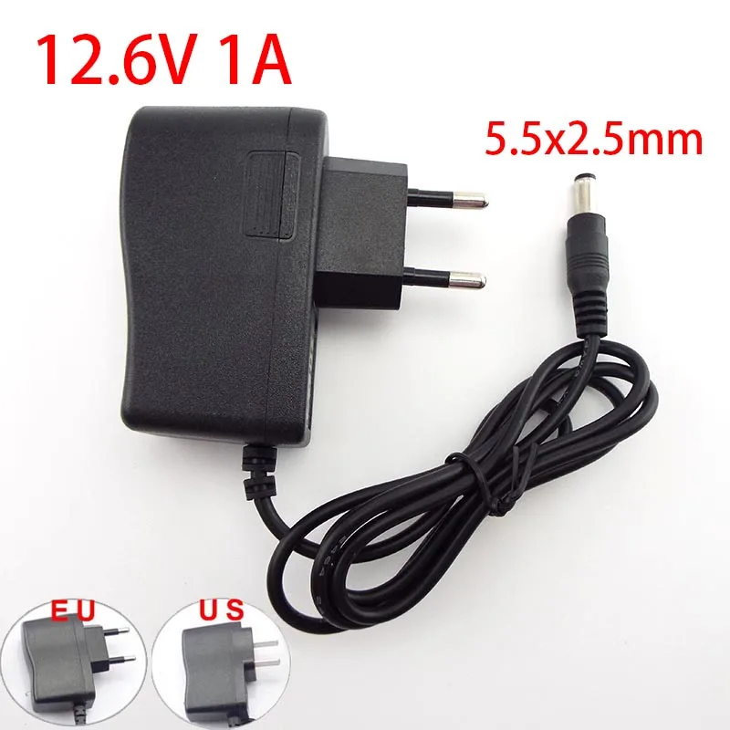 AC 100-240V DC 4.2V 8.4V 12.6V 16.8V 1A 1000MA Power Supply Adapter 8.4 12.6 16.8 V Volt Charger for 18650 Lithium Battery U26 V