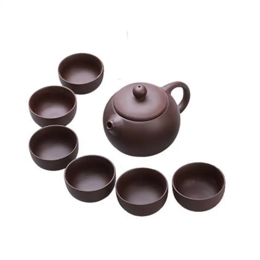 7 Pcs/set Ancient East Tea Set 6 Cup + 1 Teapot Chinese Kung Fu Tea High-end Gifts Office Home Drinkware Elegant Culture E11603