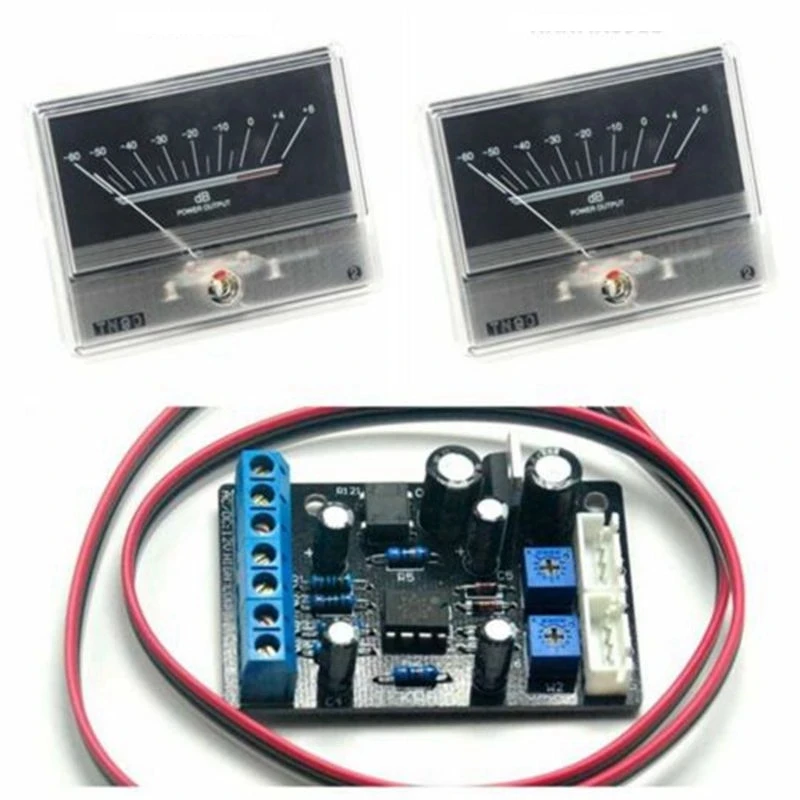 2pcs TN90 VU Meter DB Level Header With 1pc TA7318P Driver Board