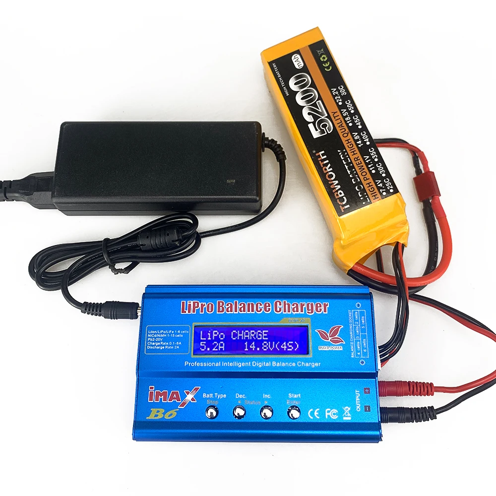 LiPo Battery Balance Charger IMAX B6 Charger LiPo Digital Balance Charger 12v 6A Power Adapter Charging Cables IMAX B6 Original