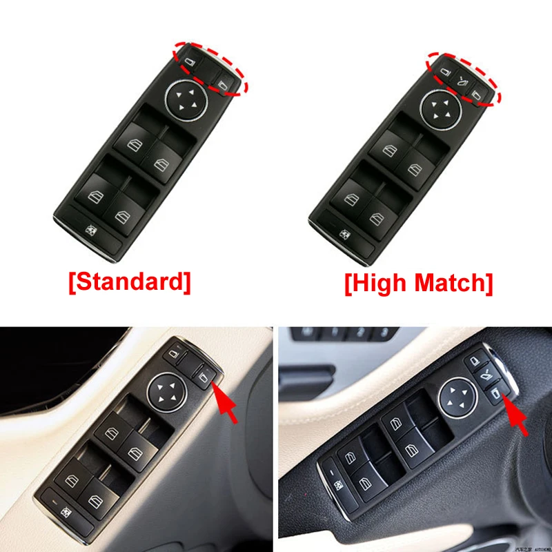 Car Power Window Control Switch Regulator Button For Mercedes Benz W204 W212 X204 C E Class GLK 2007-2015 Interior Accessories