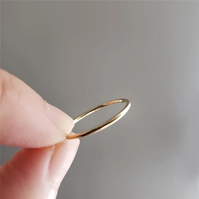 Anillo de nudillo relleno oro 14k bohemio apilable mujer