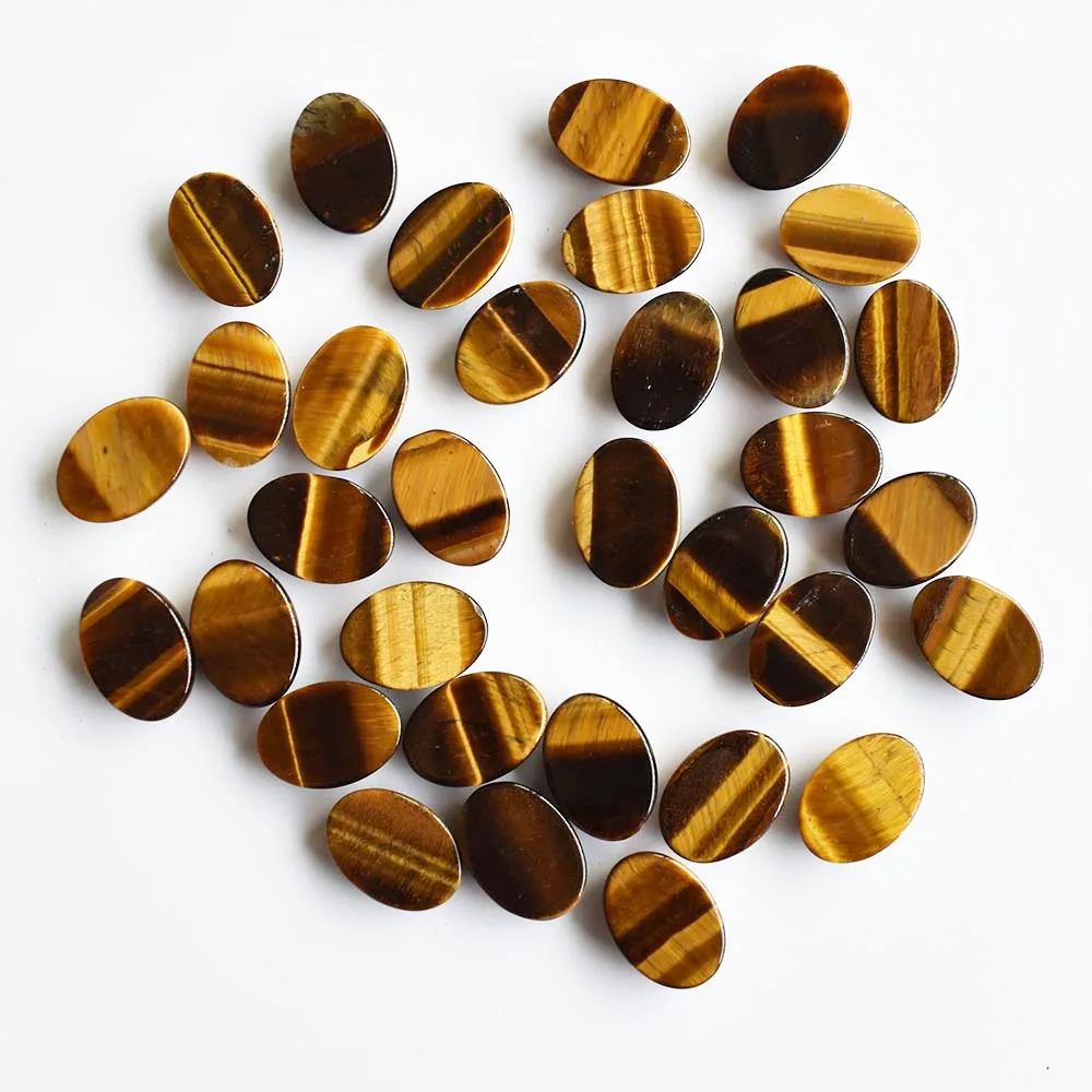 2020 Mode-Bestseller, hochwertige natürliche Tigeraugenstein-Oval-CAB-CABOCHON-Schmuckperlen 13x18mm, Großhandel 50 Stück/Lot, versandkostenfrei – Detail 4