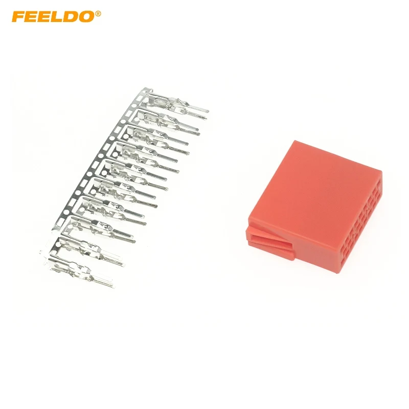 FEELDO Auto Car Audio CD player Connector 20pcs Terminal Pins Socket for Volkswagen Audi Skoda CD/DVD DIY Plug Changer #HQ1765