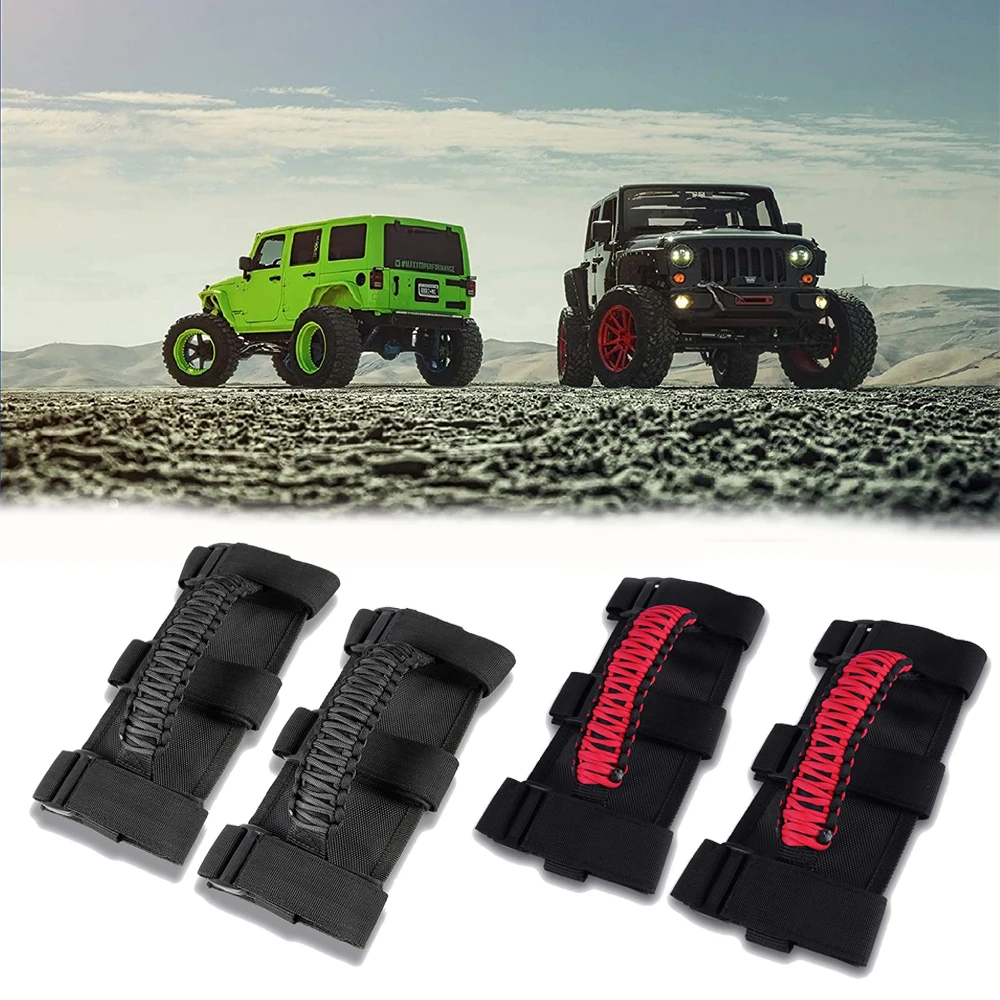 

For Jeep Wrangler CY YJ TJ JK JKU JL JLU & Gladiator JT 1955-2024+ Auto Car Roll Bar Grab Handles Grip Handle Car Accessories