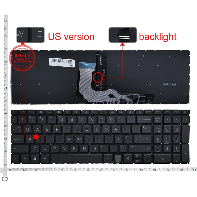 US/RU/SP Laptop Keyboard For HP ENVY x360 15-ED For ENVY 15 TPN-C149 15-AG TPN-W140 L93226-001 15-ee 15m-ee 15m-ed tpn-c149