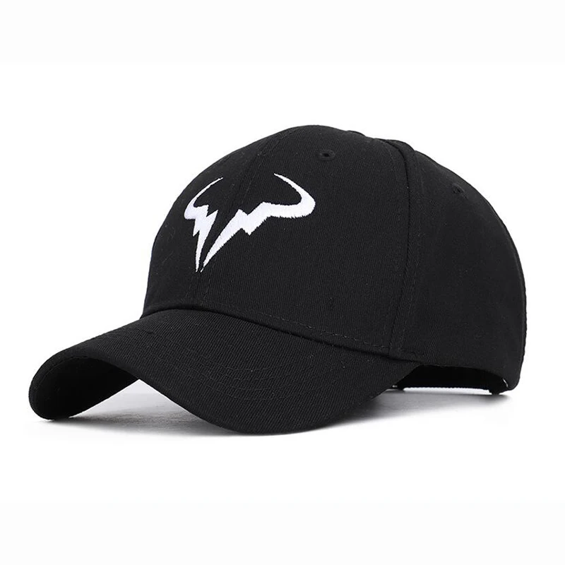 Gorra de béisbol bordada de alta calidad Rafael Nadal Hip Hop verano algodón jugador de tenis papá sombrero gorra deportiva curvada al aire libre