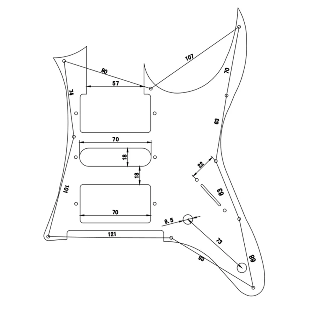 3Ply Quality Guitar Pickguard For Ibanez RG 350 DX Black Pearl w/ Screws