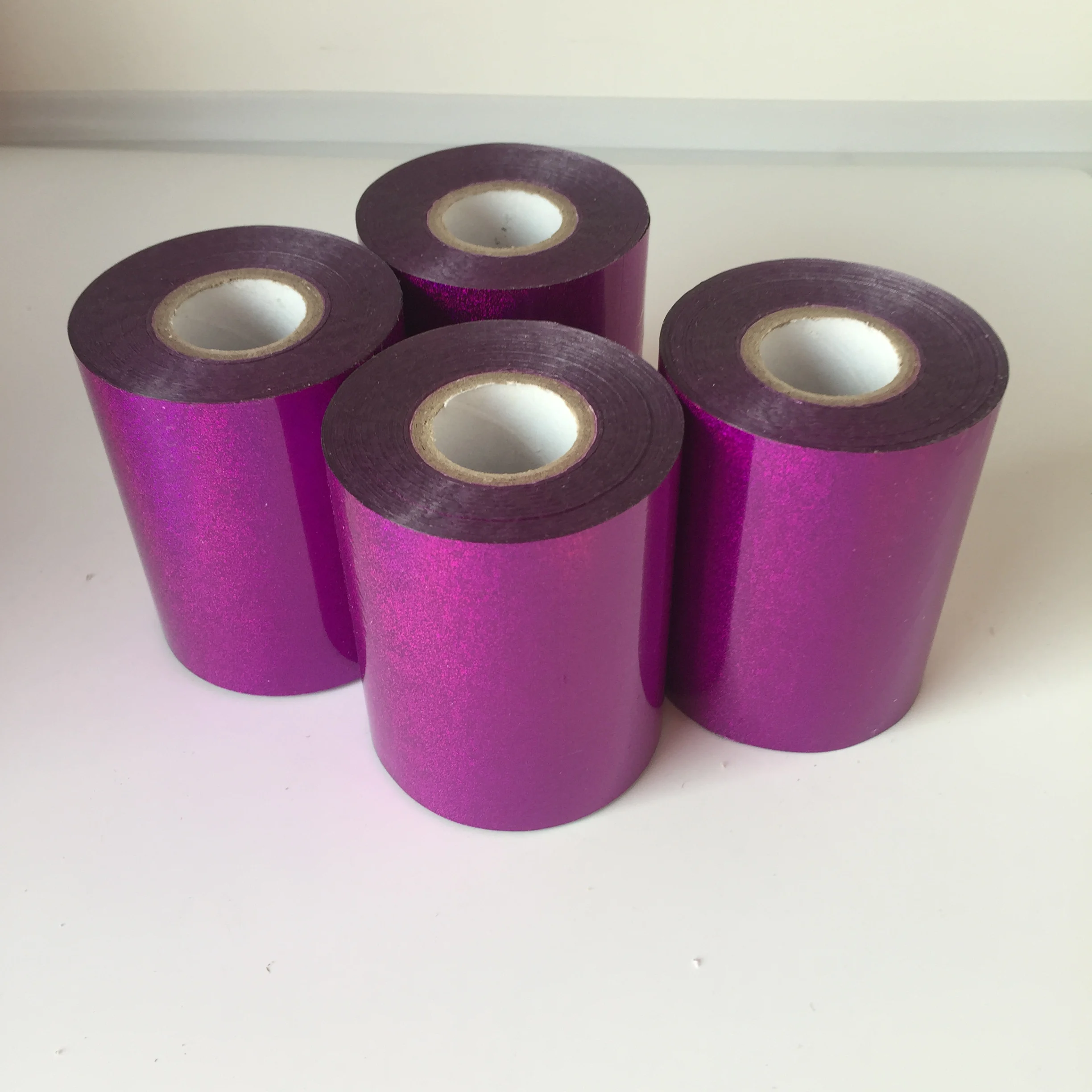 Purple Color 80mm Width PVC Business Card Emboss Stamping Heat Transfer Hot Foil Paper Best Price and High Quality