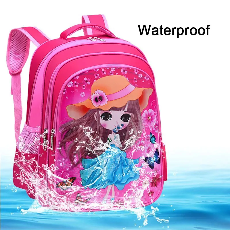 Cute Cartoon School Bag Girls Children School bag For Teenage Girl Orthopedic Princess Kids Backpack Large Capacity Backpack