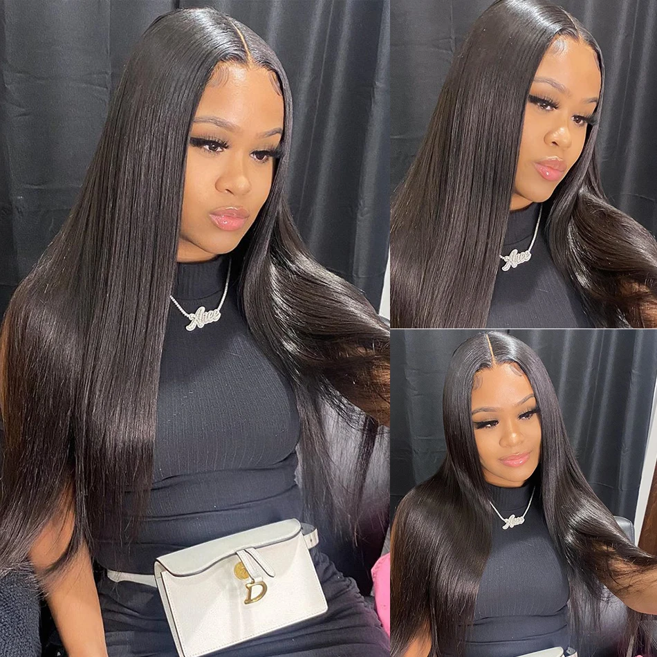 13x6 Straight Lace Front Wig HD Transparent 13x4 Lace Frontal Brazilian Human Hair Ready To Go For Wig 4x4 Closure Glueless Wig