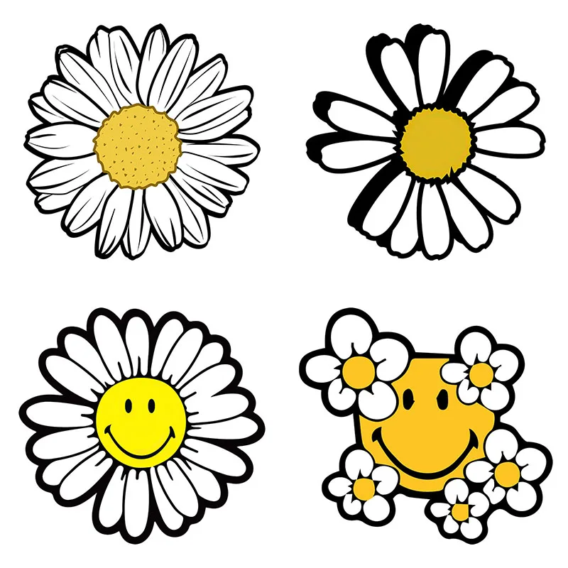 Three Ratels QCF55 Lovely little Daisy smiling face Cartoon wall sticker gift decals