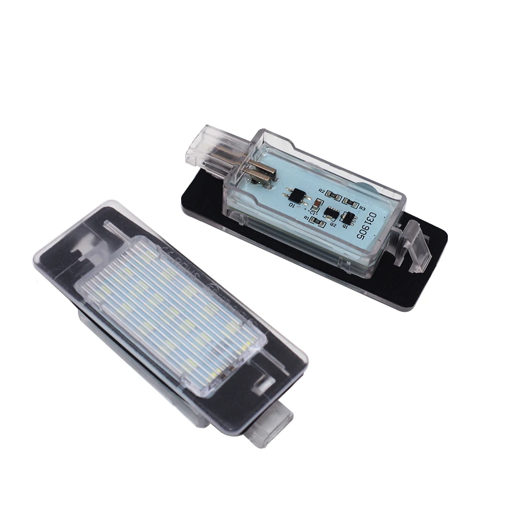 2Pcs Error Free White LED License Plate Light Number Plate Lamp For Opel Vectra C Estate 2002 2003 2004 2005 2006 2007 2008