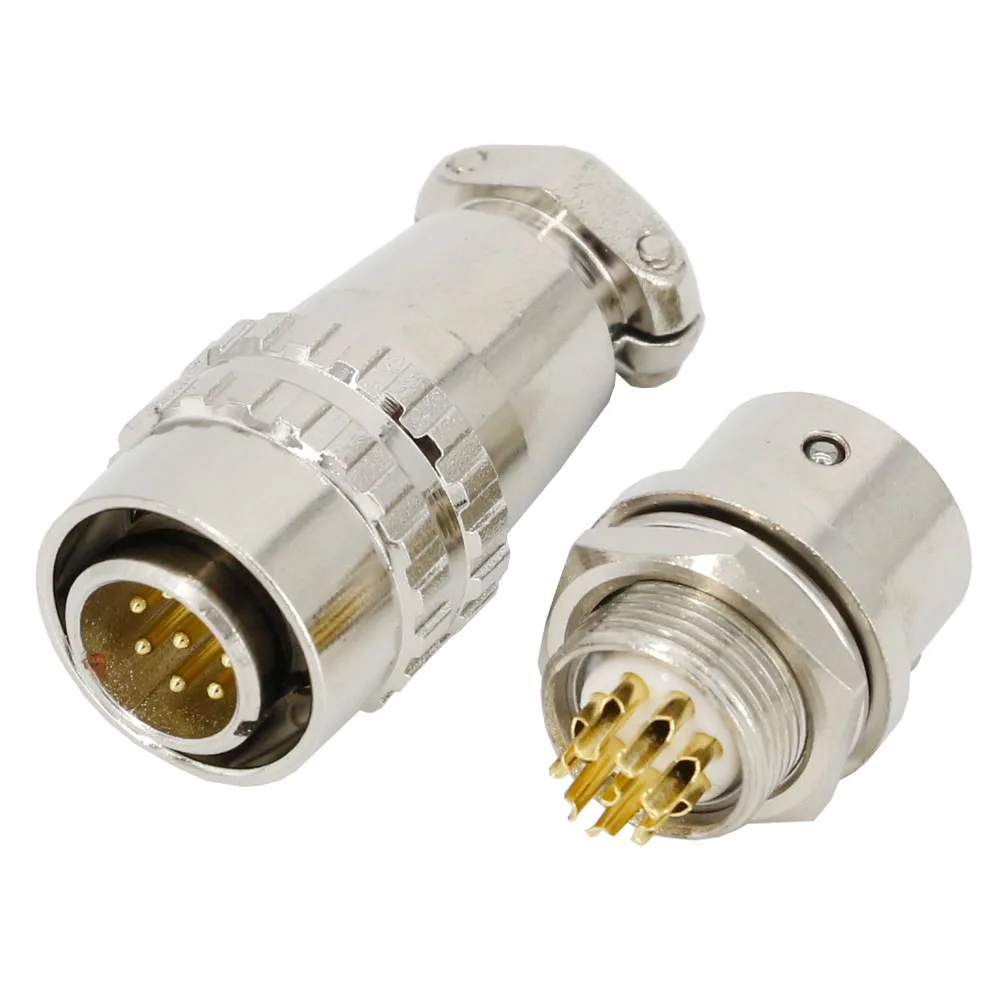 5 Sets 12mm Reverse XS12-2.3.4.5.6.7.8 Screw Aviation Connector Plug,XS12J2Y,XS12K2P,The aviation plug Cable connectors