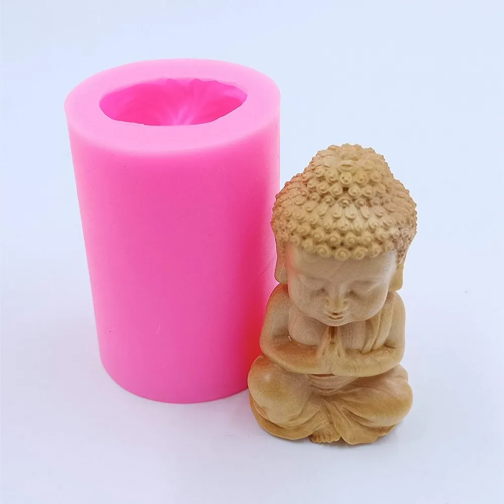 Buddha Design Silicone Candle Mold Mould Decorating Silicone Molds for Candle Wax Resin Gypsum Crafts Making