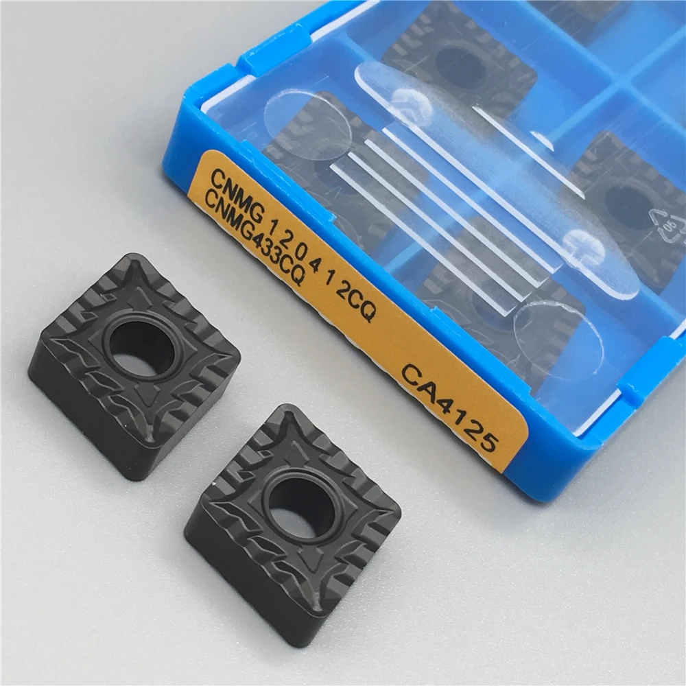 10pcs CNMG120412 CQ CA4125 Kyocera high quality CNMG 120412 Carbide Inserts Processing Steel Lathe Tools CNC cutter