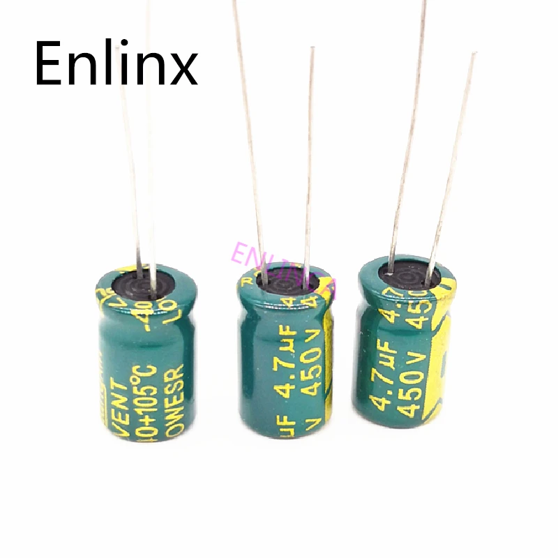 20-100pcs 450V 4.7UF high frequency Aluminum Electrolytic Capacitor 4.7UF 450V 8X12mm 20%