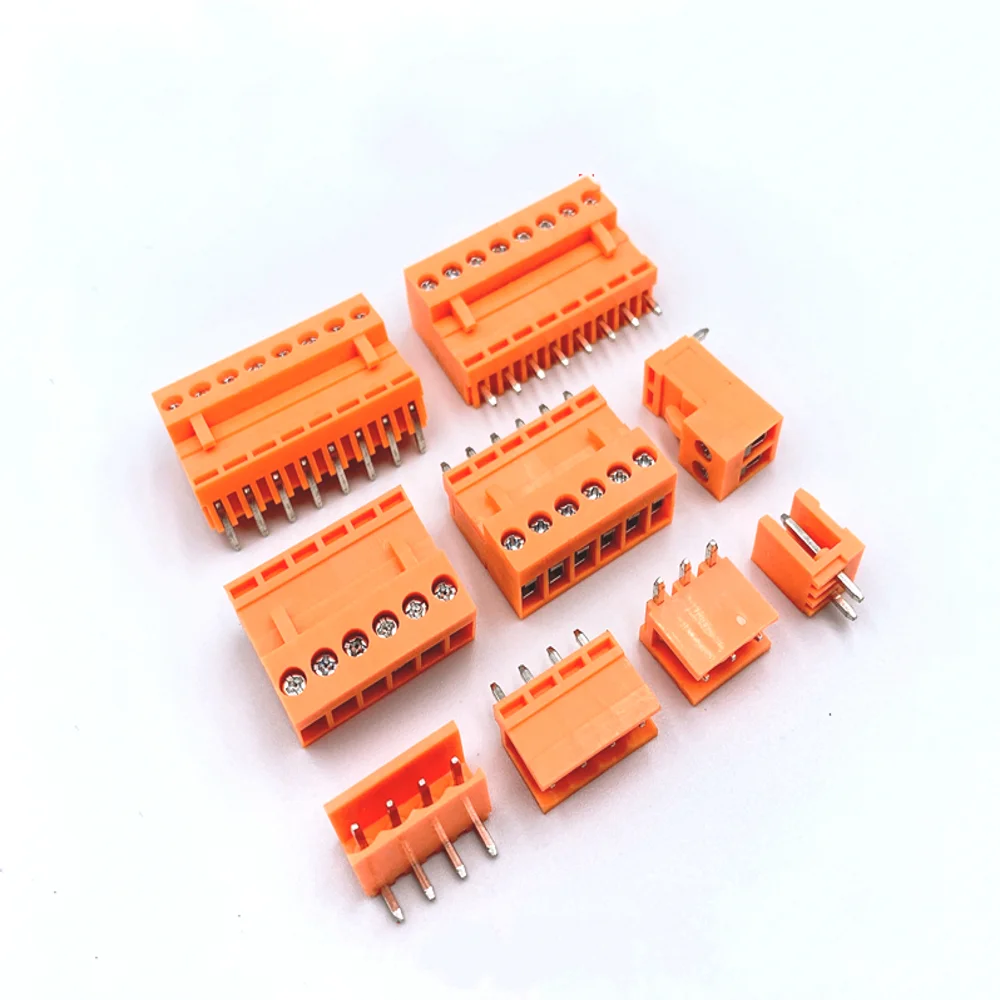 

100PCS HT3.96 HT396K HT3.96V HT3.96R 2P 3P 4P 5P 6P 7P 8P 9P 10P12P PCB Terminal Block PITCH 3.96mm ORANGE WIRING TERMINAL Plug