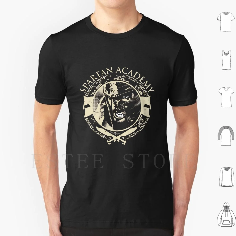 Camiseta de la Academia con estampado de algodón 300, persa sangrienta griega, esto es Leonidas Xerxes, escudo de espada, casco de batalla de sangre, Kick carmesí