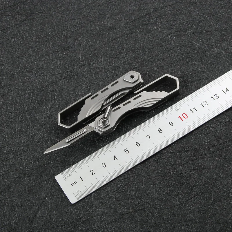 

DICORIA SM-01 Multifunctional Scalpel Keychain Pocket Mini Titanium Alloy Folding Knife Portable EDC Tools